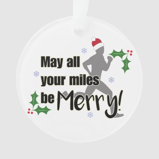 Merry Miles 2.0 Holiday Runners Kerstversiering Ornament (voorkant)