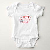 "Merry & milk drink" schattig kerst Romper (Voorkant)