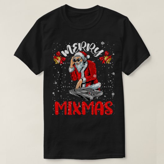 Merry Mimas Cool Merry Xmas Santa DJ Wearing Sungl T-shirt (Design voorkant)