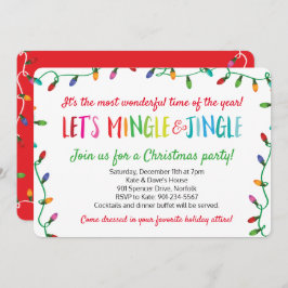 Merry Mingle en Jingle Christmas Lights Party Kaart