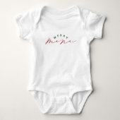 Merry Mini Cute Script Baby kerstpak Romper (Voorkant)