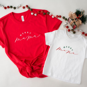 Merry Mini Cute Script Toddler-Shirt voor kerstmis Kinder Shirts