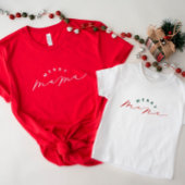 Merry Mini Cute Script Toddler-Shirt voor kerstmis Kinder Shirts