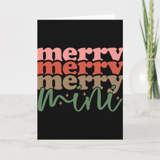Merry Mini Retro Groovy Christmas Holidays Toddler Kaart (Voorkant)