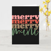 Merry Mini Retro Groovy Christmas Holidays Toddler Kaart (Gele Bloem)