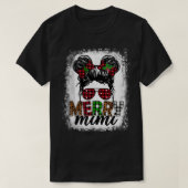 Merry Mini Xmas Buffalo Pset Leopard Messy Bun Bl T-shirt (Design voorkant)