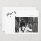 Merry Minimalist - Handgeschreven Kerstkaart (Voorkant / Achterkant)