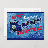 Merry Minnesota vlag Kerstbriefkaart Feestdagenkaart (Voorkant / Achterkant)