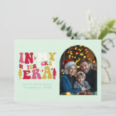 Merry Mint In My Nutcracker Era Christmas Photo Feestdagenkaart (Staand voorkant)