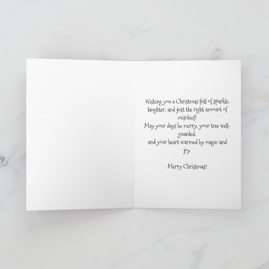 Merry Mischief – Christmas Dragons in the Tree Kaart (Binnen)