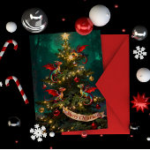 Merry Mischief – Christmas Dragons in the Tree Kaart