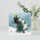 Merry Mischief – Curious Cat  Kaart (Staand voorkant)