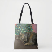 Merry Mischief - Kerst Kat Tote Bag (Voorkant)