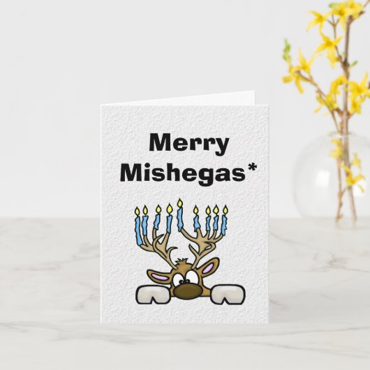 Merry Mishegas Chrismukkah Card Kaart (Gele Bloem)