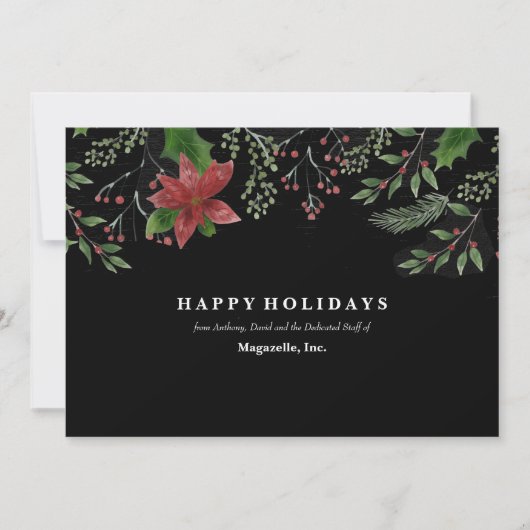 Merry Mistletoe Business Holiday Card Kaart (Voorkant)