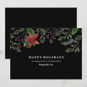 Merry Mistletoe Business Holiday Card Kaart (Voorkant / Achterkant)