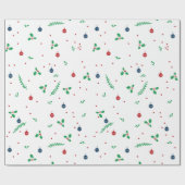 Merry Mistletoe Christmas Holiday Wrapping Paper Cadeaupapier (Vlak)