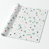 Merry Mistletoe Christmas Holiday Wrapping Paper Cadeaupapier (Uitgerold)