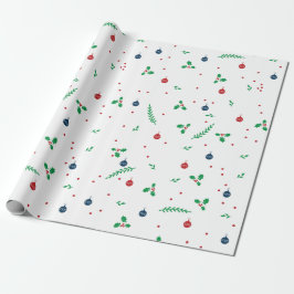Merry Mistletoe Christmas Holiday Wrapping Paper Cadeaupapier