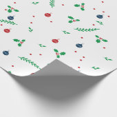 Merry Mistletoe Christmas Holiday Wrapping Paper Cadeaupapier (Hoek)