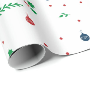 Merry Mistletoe Christmas Holiday Wrapping Paper Cadeaupapier