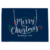 Merry Mistletoe Holiday Gift Bag Groot Cadeauzakje (Voorkant)