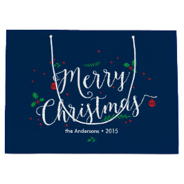 Merry Mistletoe Holiday Gift Bag Groot Cadeauzakje