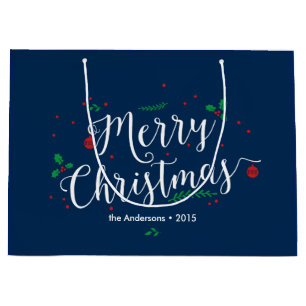 Merry Mistletoe Holiday Gift Bag Groot Cadeauzakje