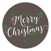 Merry Mistletoe in Bark Kerstfeestdag sticker