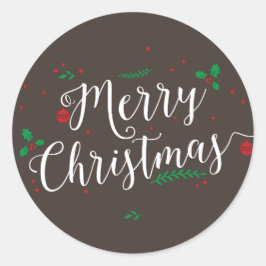 Merry Mistletoe in Bark Kerstfeestdag sticker