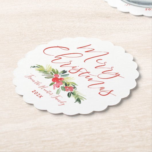 Merry Mistletoe | Kartonnen Onderzetters (Gekanteld)