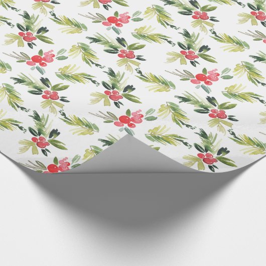 Merry Mistletoe | Kerstpatroon Cadeaupapier (Hoek)