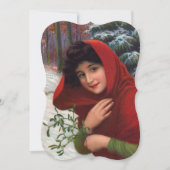 Merry Mistletoe Maiden Invitation Kaart (Voorkant)