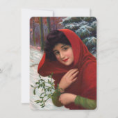 Merry Mistletoe Maiden Invitation Kaart (Voorkant)