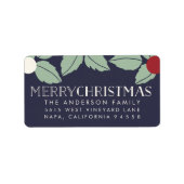 Merry Mistletoe | Oversize het Adres van de Terugk Etiket (Voorkant)