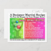Merry Mocha Christmas Martini Recept Briefkaart (Voorkant / Achterkant)