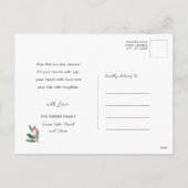 MERRY Modern Black Script Chic Minimalist Photo Feestdagenkaart (Achterkant)