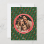 MERRY Modern Bold Foto Kerstmis Feestdagenkaart (Achterkant)