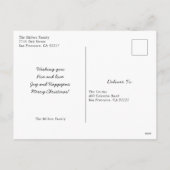 Merry Modern handgeschreven kalligrafie Foto Feestdagenkaart (Achterkant)