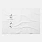 MERRY - Modern Holiday - Black en White Towel Theedoek (Horizontaal)