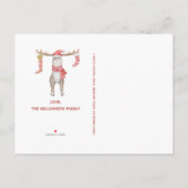 Merry Modern Moose Merry kerst feestdag Aankondigingskaart (Achterkant)