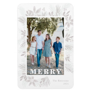 Merry Moderne Kerstmis Flexible Photo Magnet Magneet