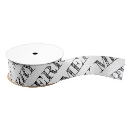 MERRY Moderne Tekst Kerstmis Vakantie Fun Zwart Grosgrain Lint