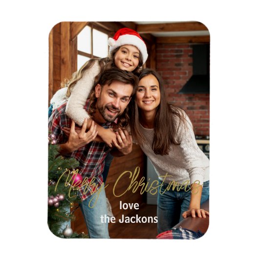 Merry Moments: Gepersonaliseerde Kerstmis fotokaar Magneet (Verticaal)