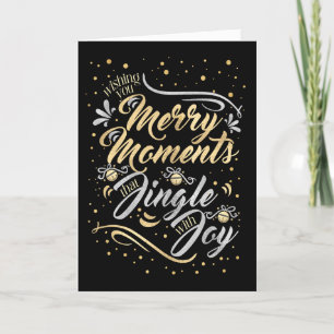 Merry Moments Jingle with Joy Gold Silver Black Feestdagen Kaart