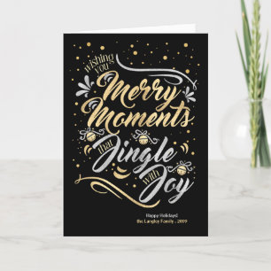 Merry Moments Jingle with Joy Gold Silver Custom Feestdagen Kaart