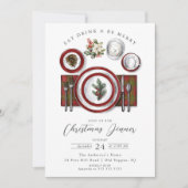 Merry Moments Kerstdiner Uitnodiging (Voorkant)