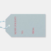 Merry Moments with a Cocoa-Loving Elephant Holiday Cadeaulabel (Achterkant Horizontaal)