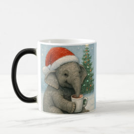 Merry Moments with a Cocoa-Loving Elephant Holiday Magische Mok