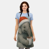 Merry Moments with a Cocoa-Loving Elephant Holiday Schort (Gedragen)